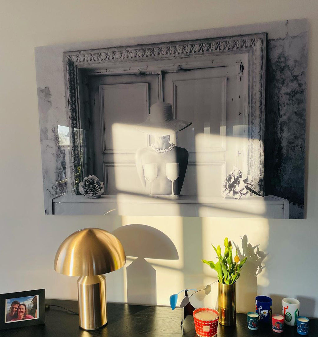 Metal Table Lamp with Adjustable Shade for Modern Home Office & Living Room Lighting