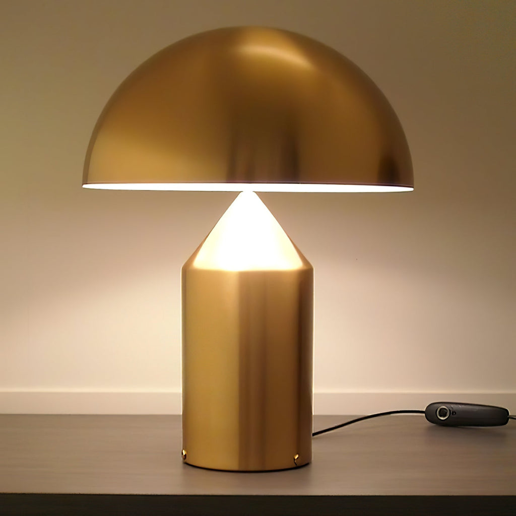 Metal Table Lamp with Adjustable Shade for Living Room, Bedroom & Office Use