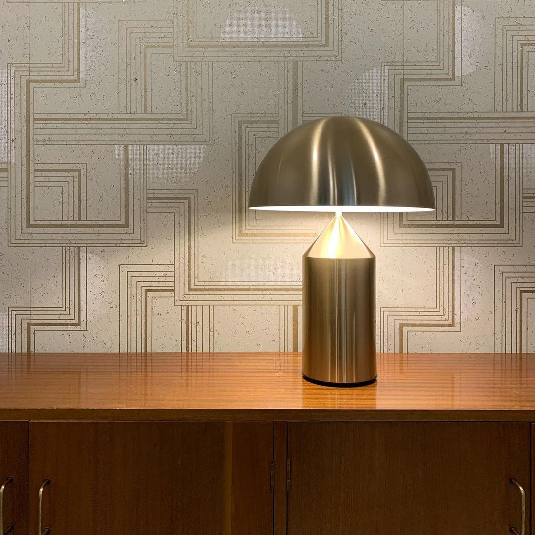 Metal Table Lamp with Adjustable Shade for Modern Home Office & Living Room Lighting