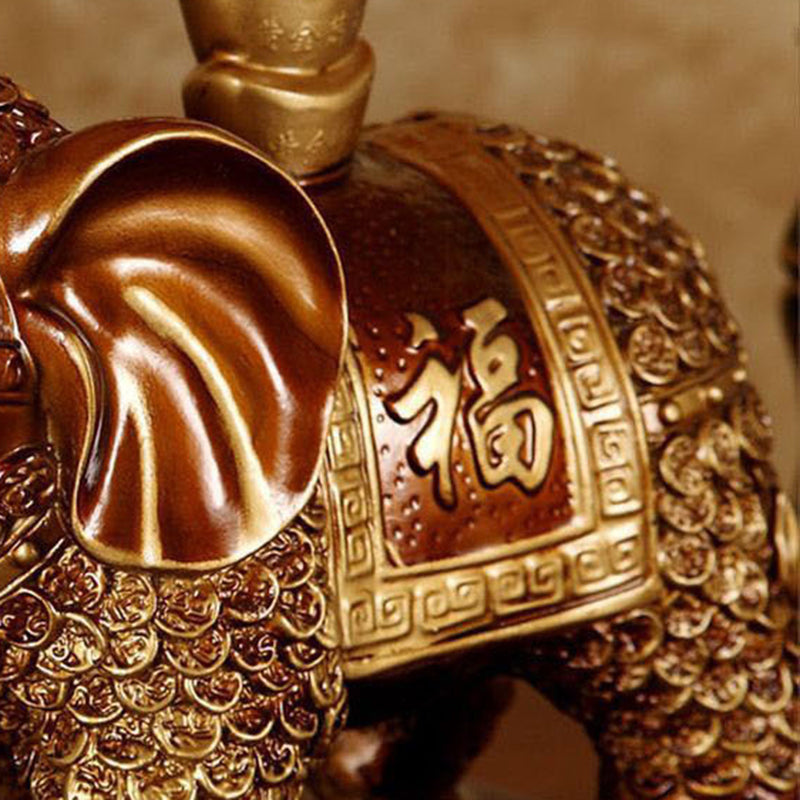 Vintage Elephant Table Lamp - 1-Light Fabric & Resin Design for Living Room Decor