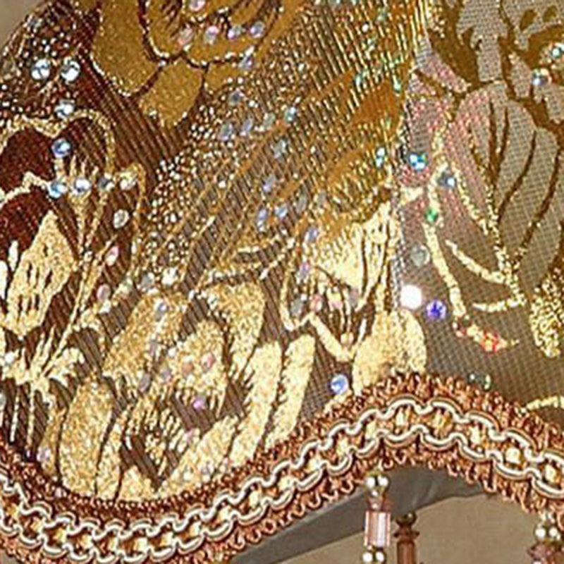 Vintage Elephant Table Lamp - 1-Light Fabric & Resin Design for Living Room Decor