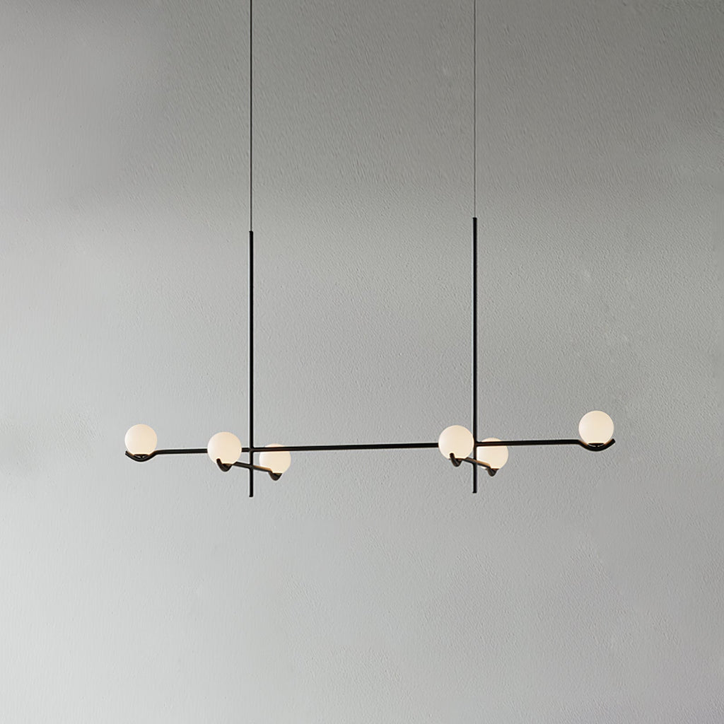 LED Pendant Light | Adjustable Height, Metal & Glass Design for Modern Indoor Spaces
