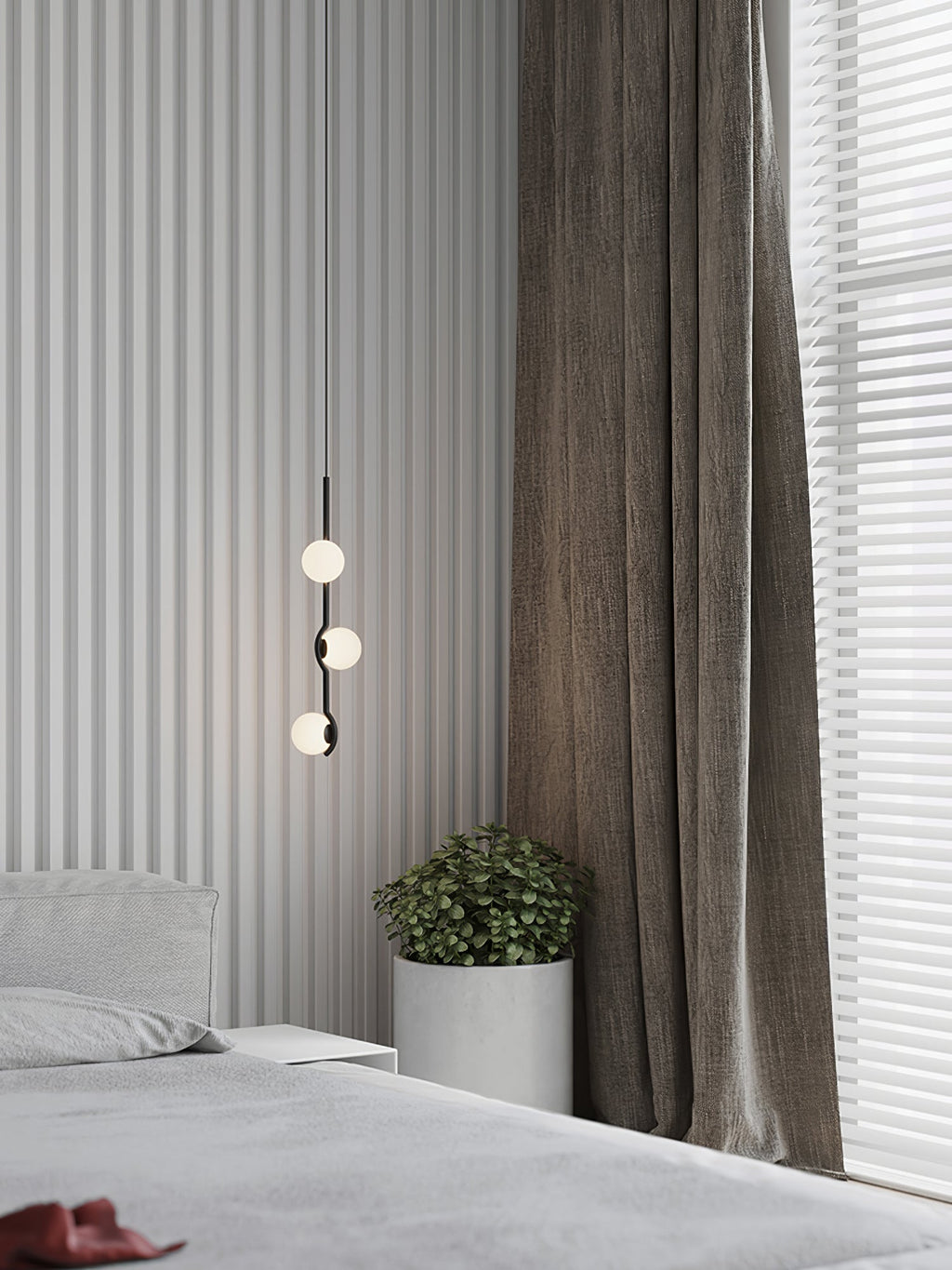 LED Pendant Light | Adjustable Height, Metal & Glass Design for Modern Indoor Spaces