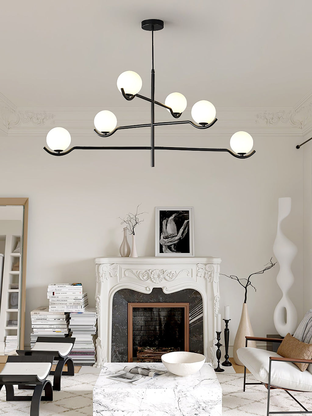 LED Pendant Light | Adjustable Height, Metal & Glass Design for Modern Indoor Spaces