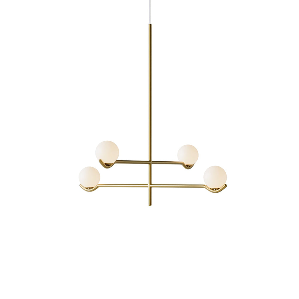 LED Pendant Light | Adjustable Height, Metal & Glass Design for Modern Indoor Spaces