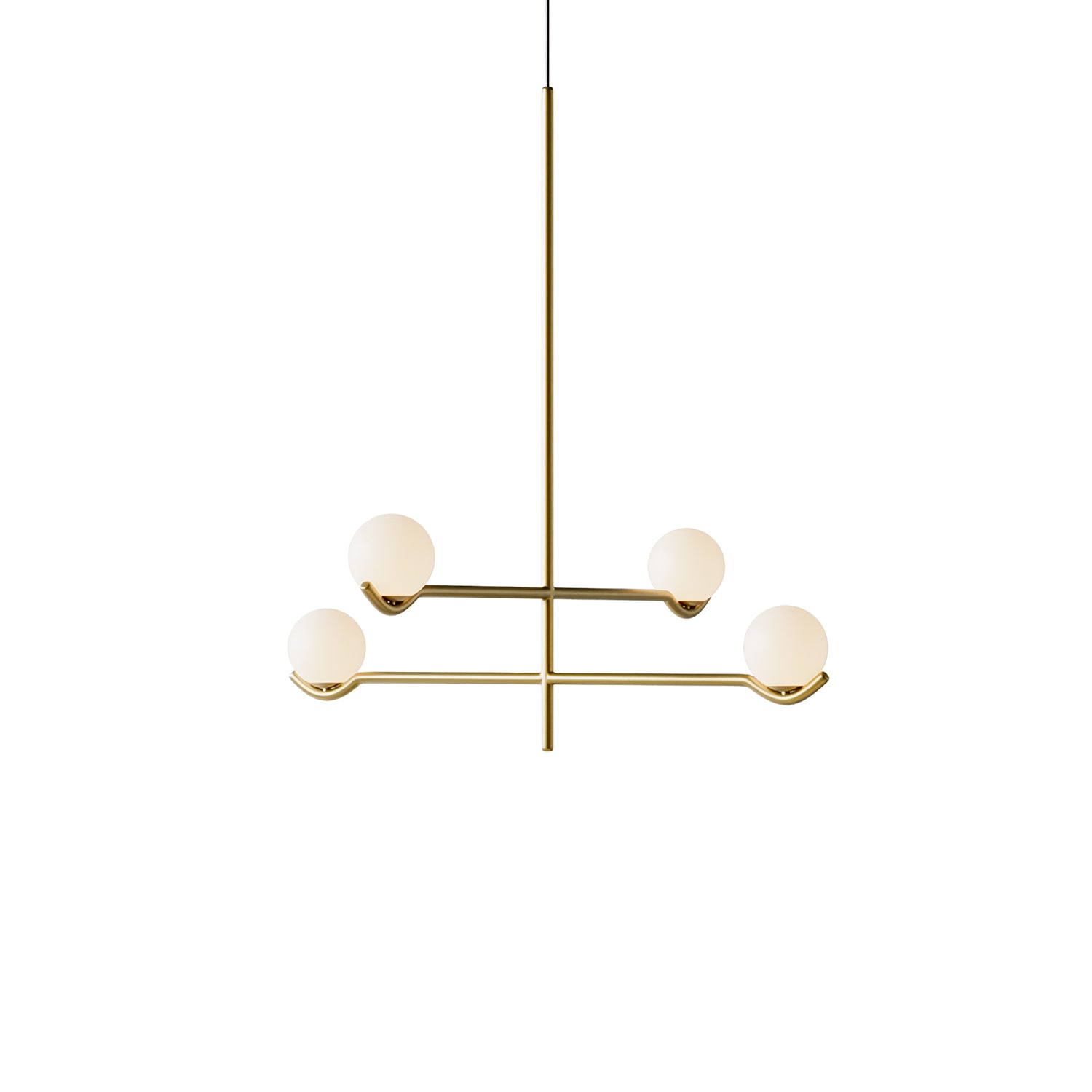 LED Pendant Light | Adjustable Height, Metal & Glass Design for Modern Indoor Spaces