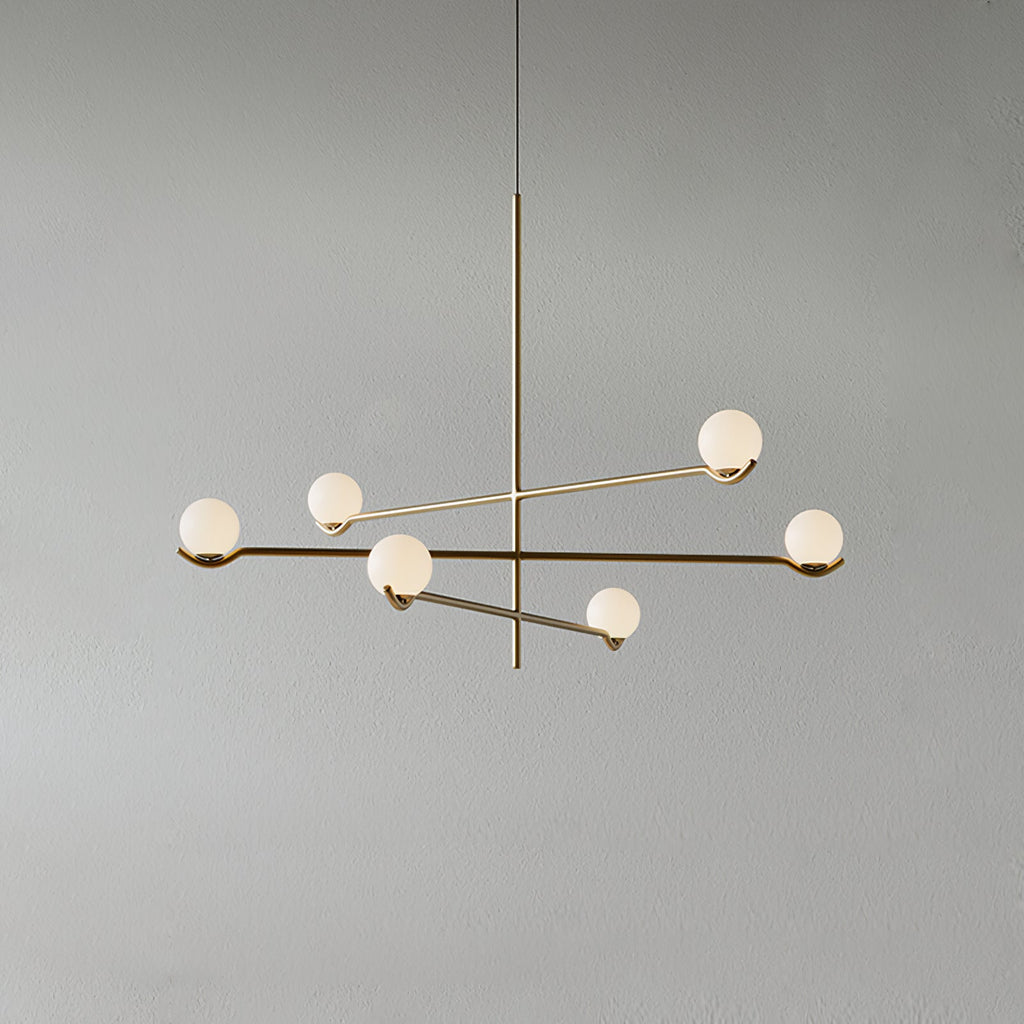 LED Pendant Light | Adjustable Height, Metal & Glass Design for Modern Indoor Spaces