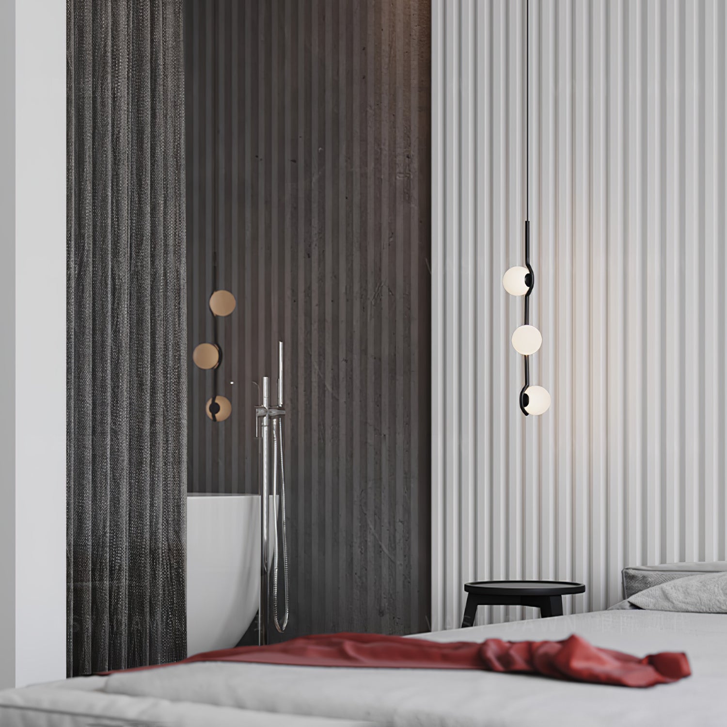 LED Pendant Light | Adjustable Height, Metal & Glass Design for Modern Indoor Spaces
