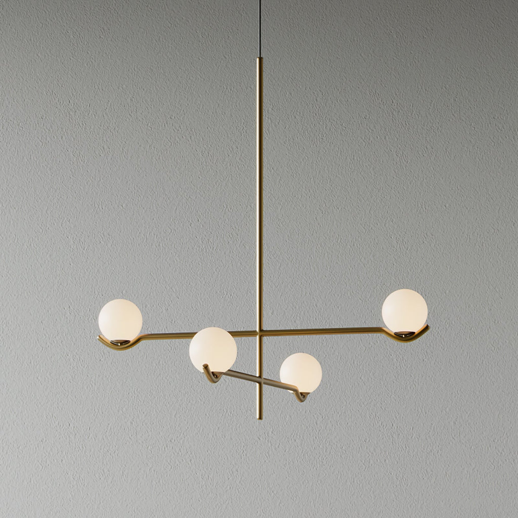 LED Pendant Light | Adjustable Height, Metal & Glass Design for Modern Indoor Spaces