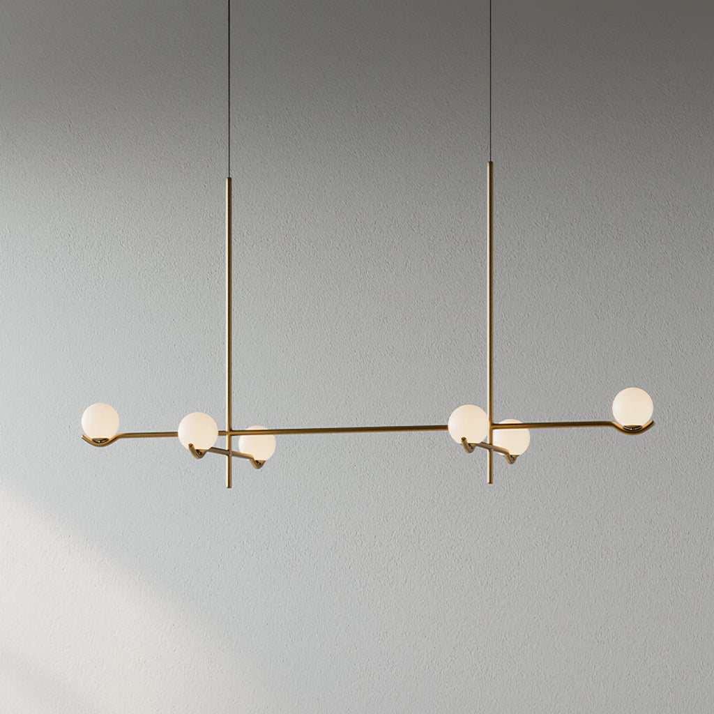 LED Pendant Light | Adjustable Height, Metal & Glass Design for Modern Indoor Spaces