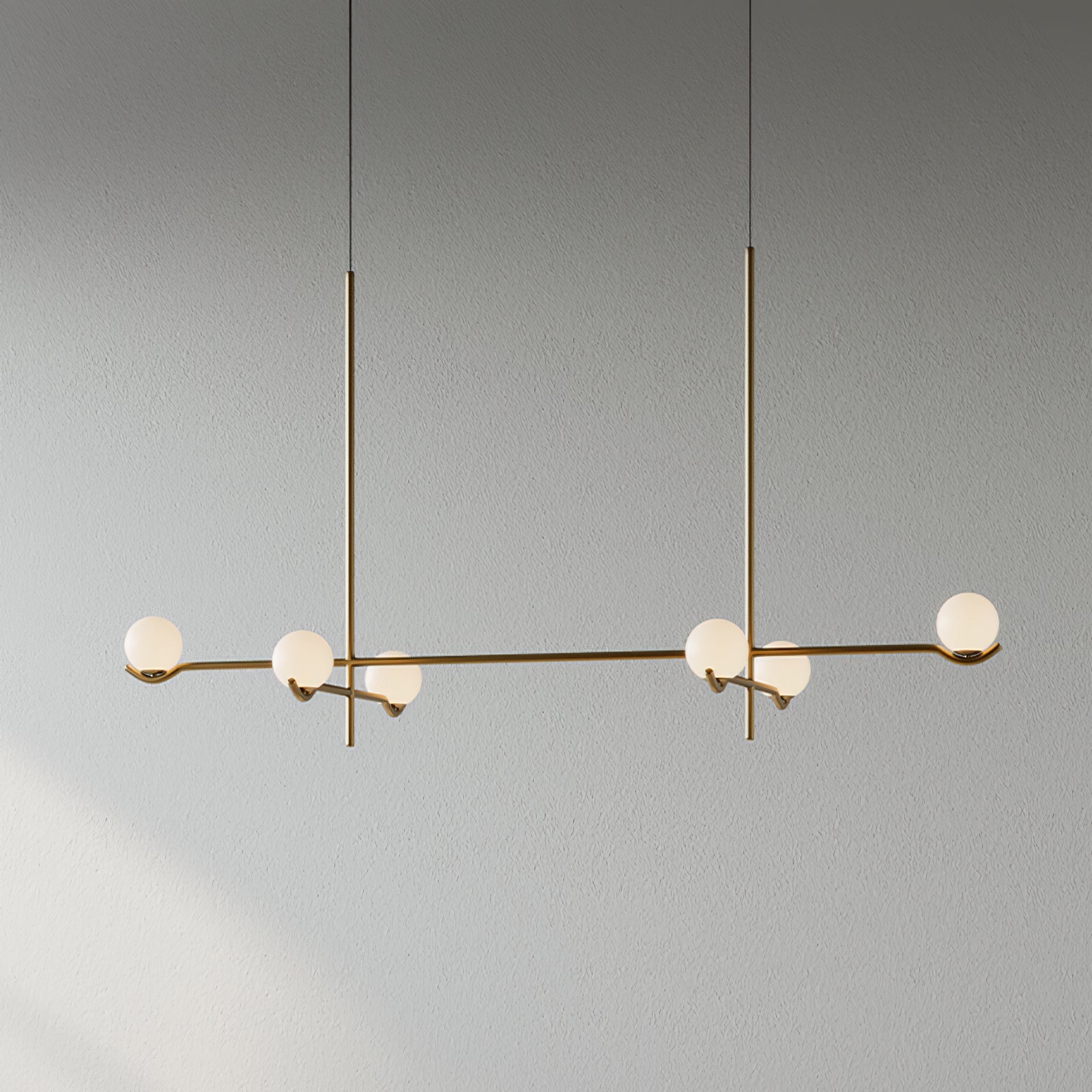 LED Pendant Light | Adjustable Height, Metal & Glass Design for Modern Indoor Spaces