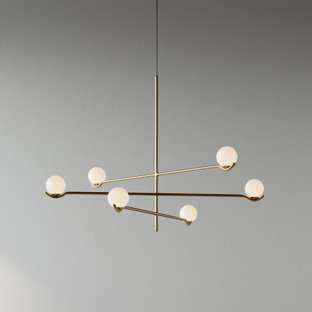 LED Pendant Light | Adjustable Height, Metal & Glass Design for Modern Indoor Spaces