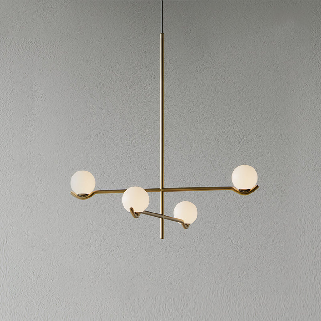 LED Pendant Light | Adjustable Height, Metal & Glass Design for Modern Indoor Spaces