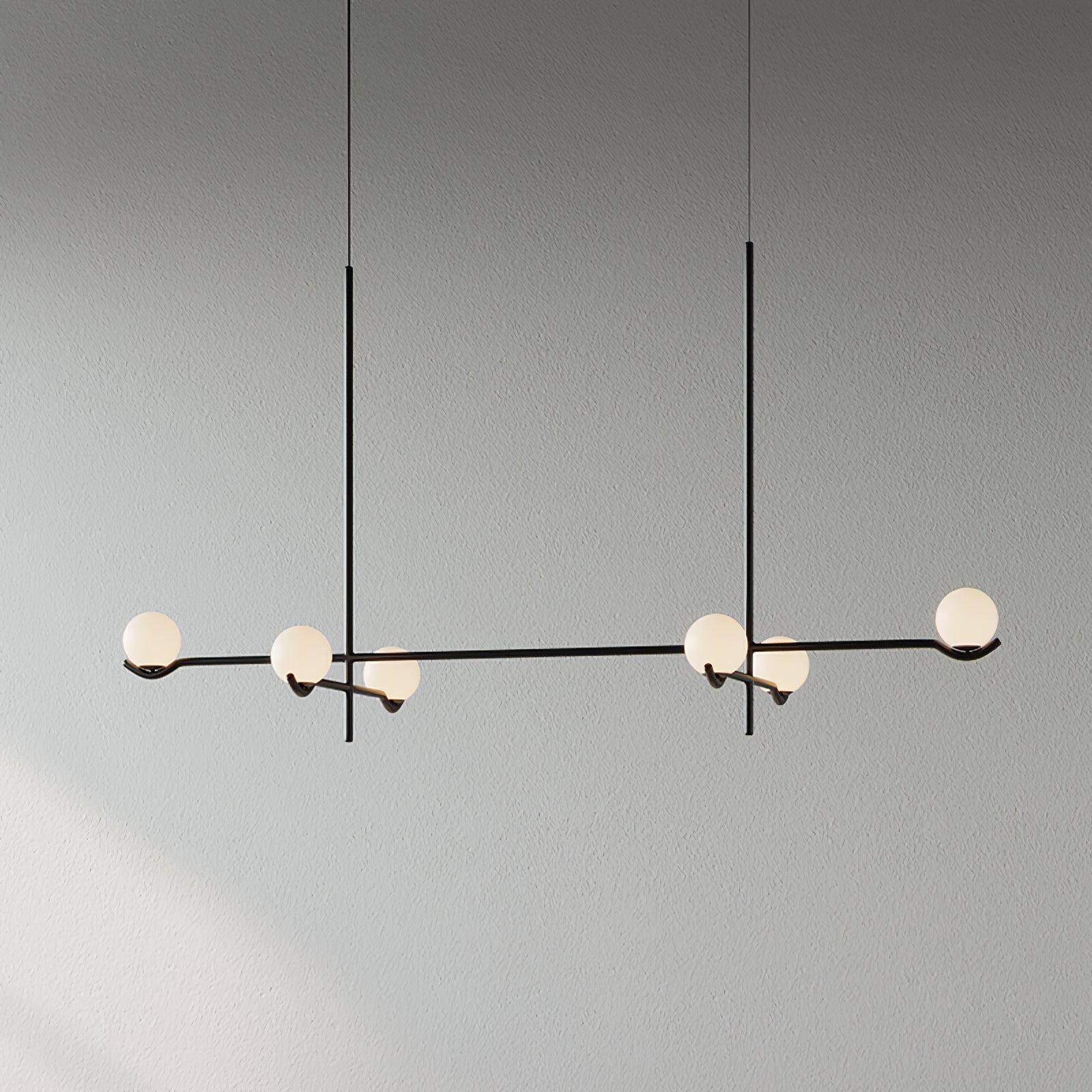 LED Pendant Light | Adjustable Height, Metal & Glass Design for Modern Indoor Spaces
