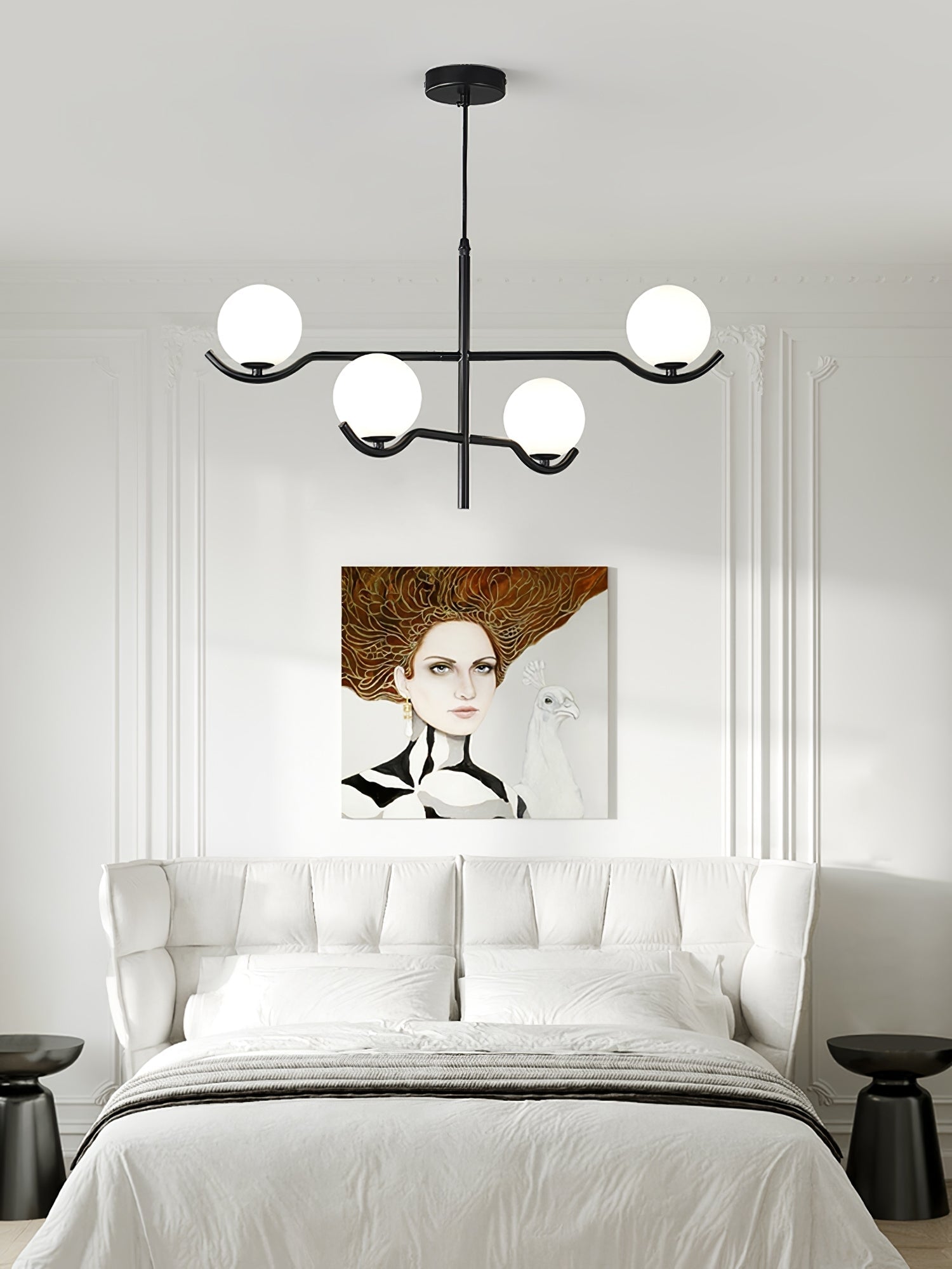 LED Pendant Light | Adjustable Height, Metal & Glass Design for Modern Indoor Spaces