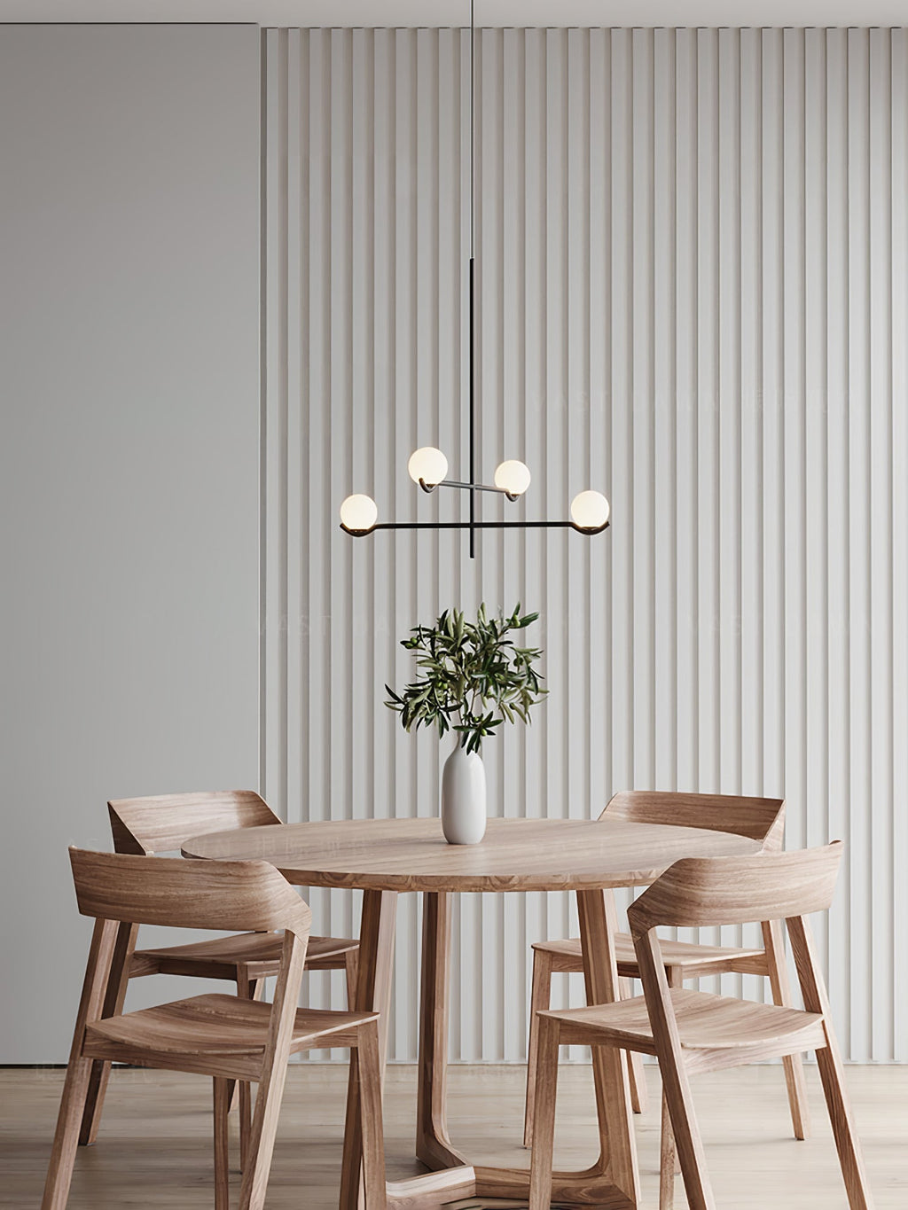 LED Pendant Light | Adjustable Height, Metal & Glass Design for Modern Indoor Spaces