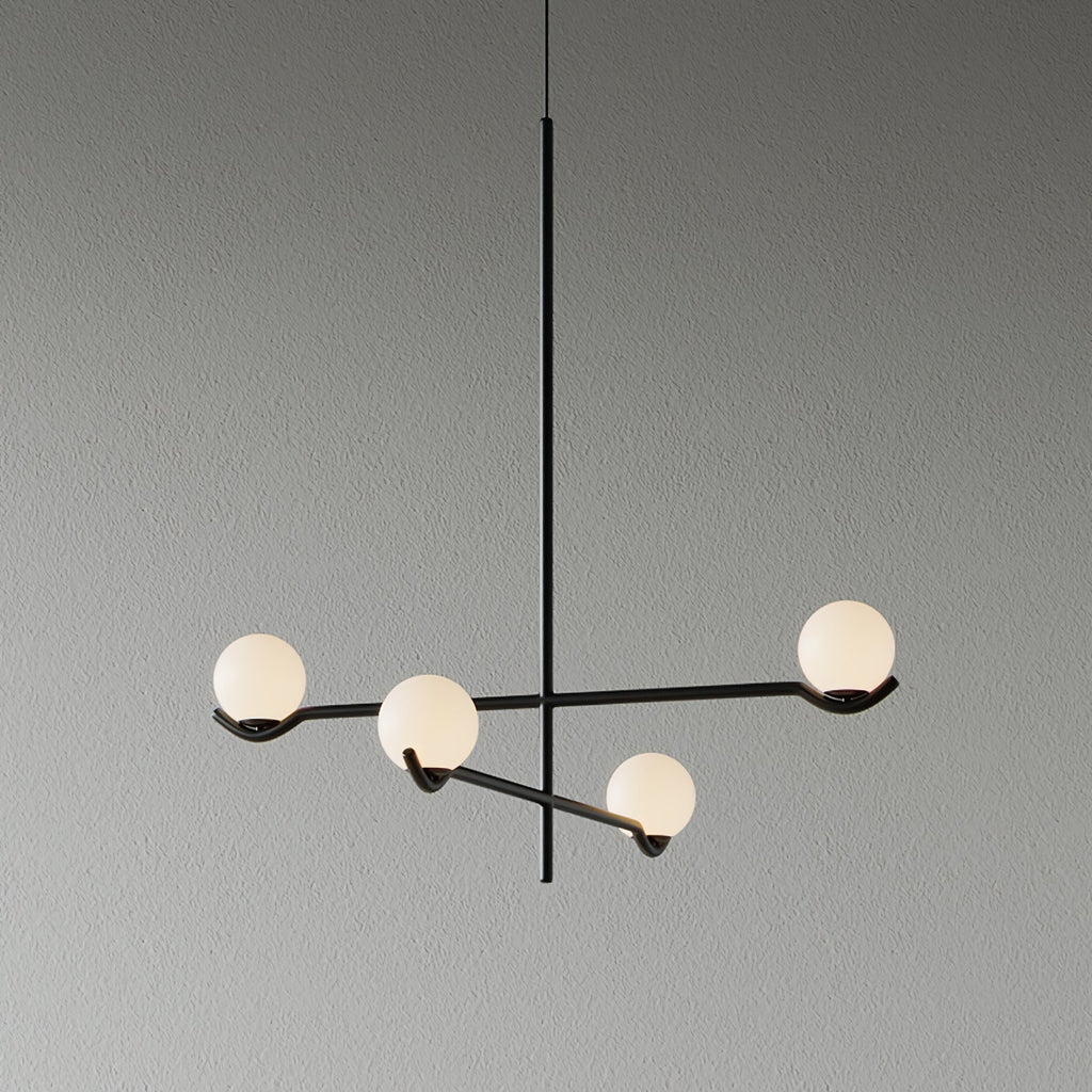 LED Pendant Light | Adjustable Height, Metal & Glass Design for Modern Indoor Spaces