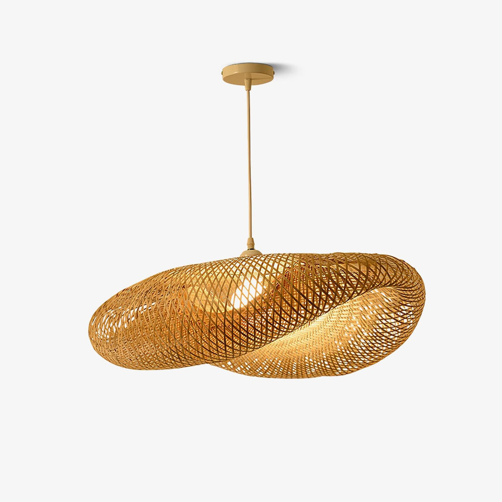 Bamboo Weaving Pendant Light Fixture - Natural Hanging Lamp for Home Decor & Dining Room