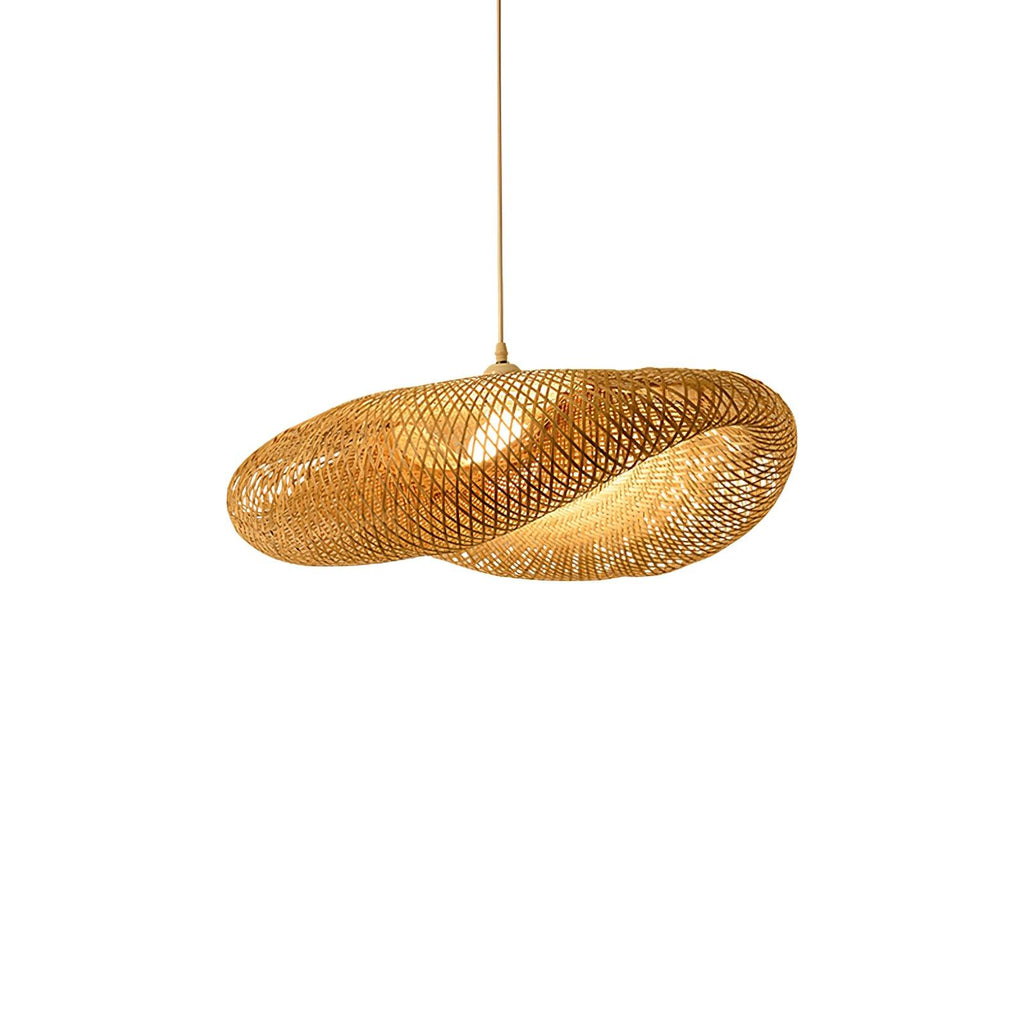Bamboo Weaving Pendant Light Fixture - Natural Hanging Lamp for Home Decor & Dining Room