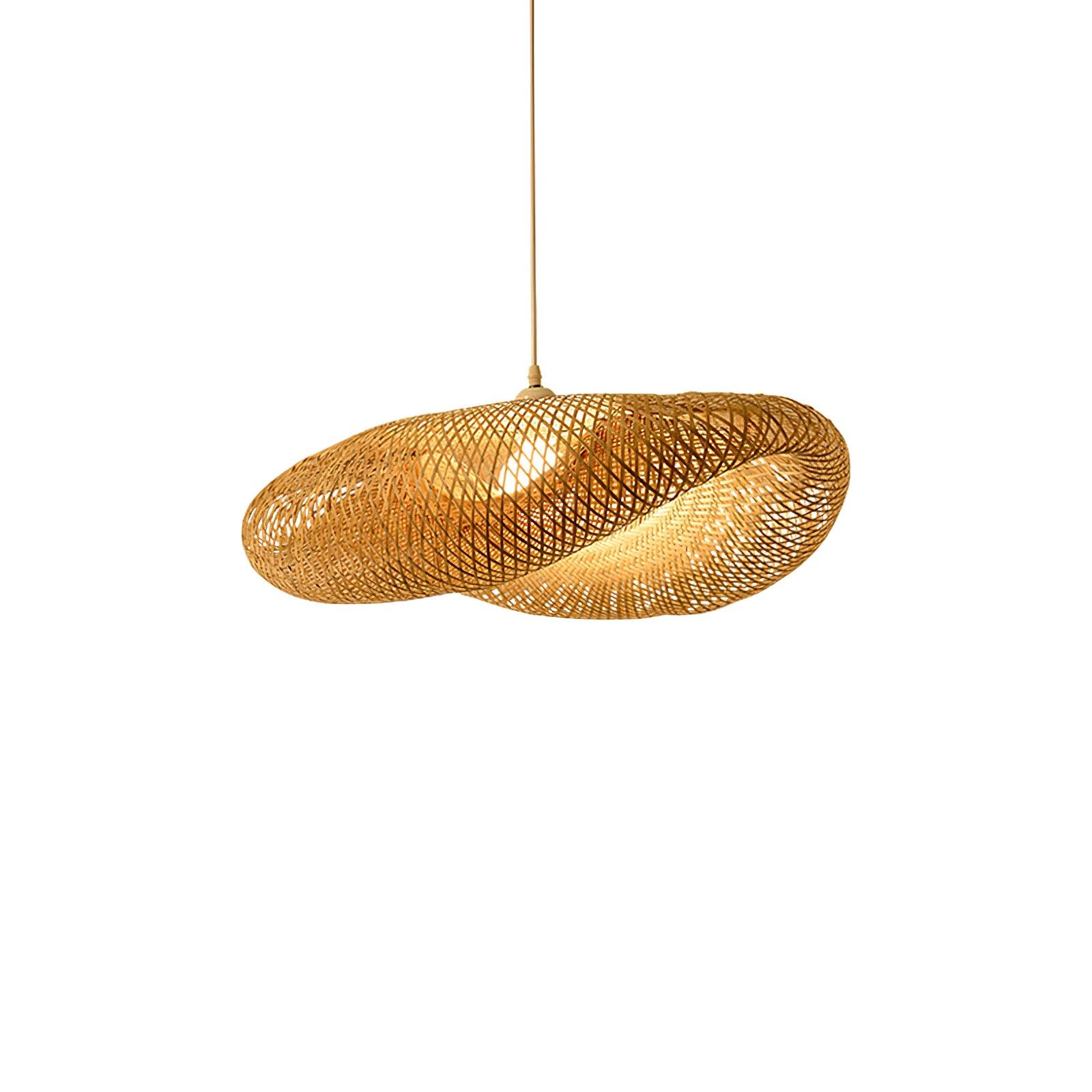 Bamboo Weaving Pendant Light Fixture - Natural Hanging Lamp for Home Decor & Dining Room