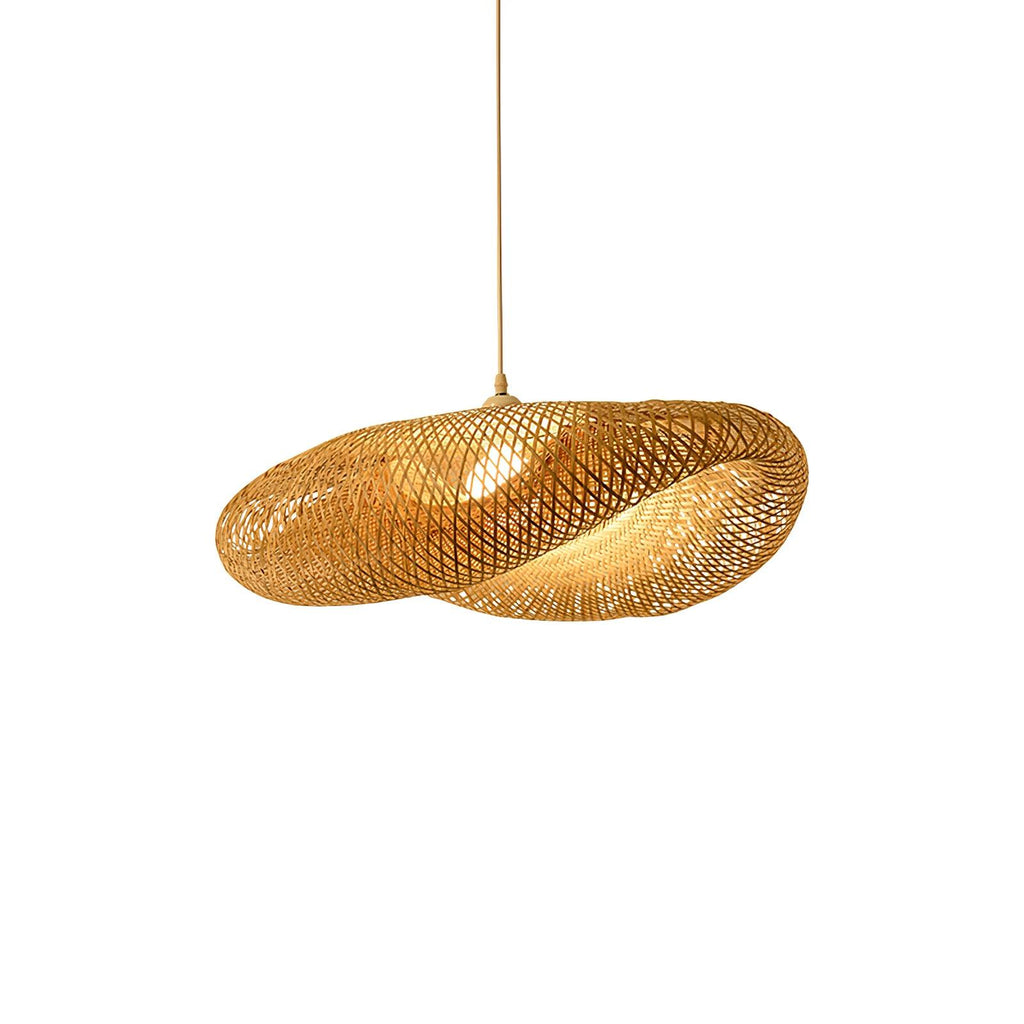 Bamboo Weaving Pendant Light Fixture - Natural Hanging Lamp for Home Decor & Dining Room