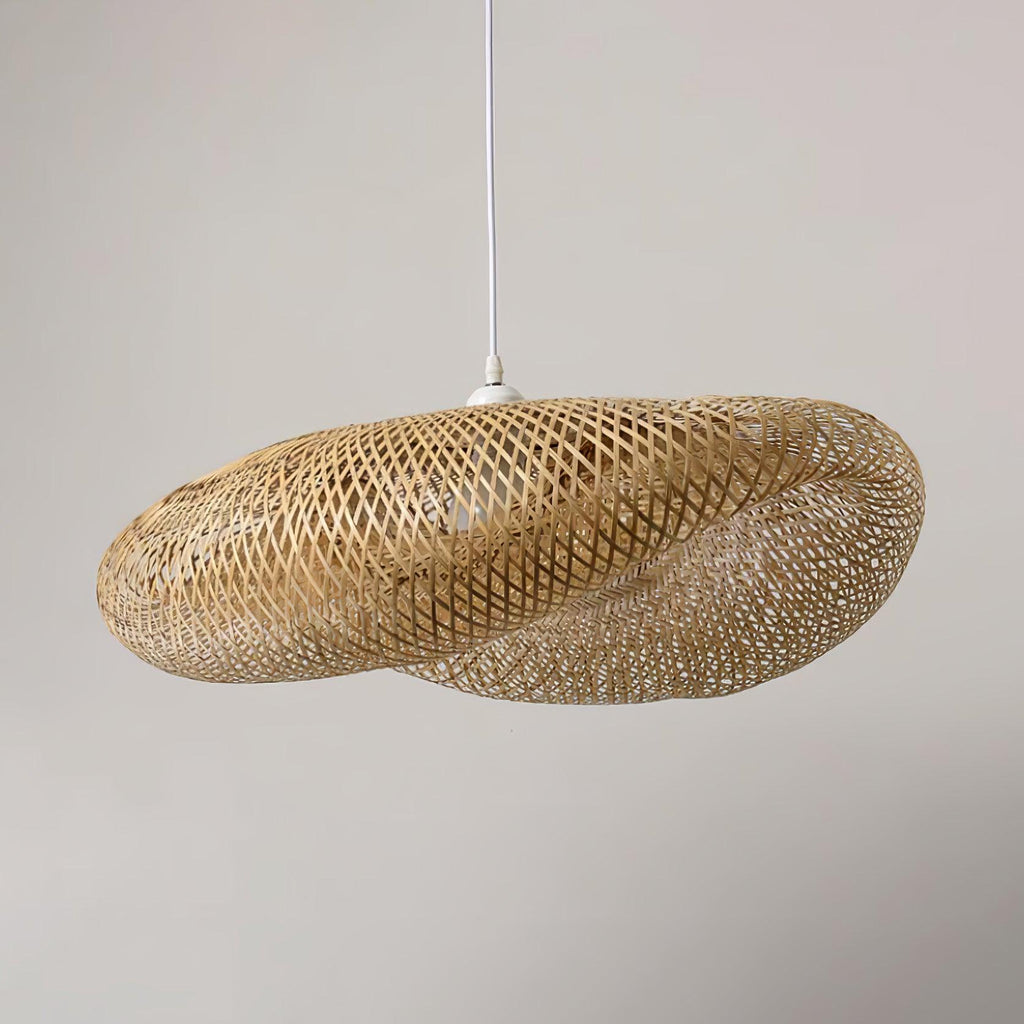 Bamboo Weaving Pendant Light Fixture - Natural Hanging Lamp for Home Decor & Dining Room
