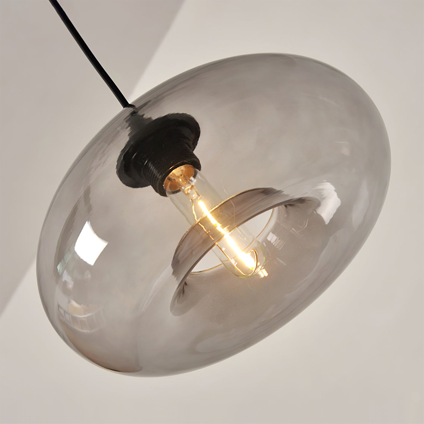 LED Glass Pendant Lamp - Modern Clear Fixture for Kitchen Island & Dining Room Lighting