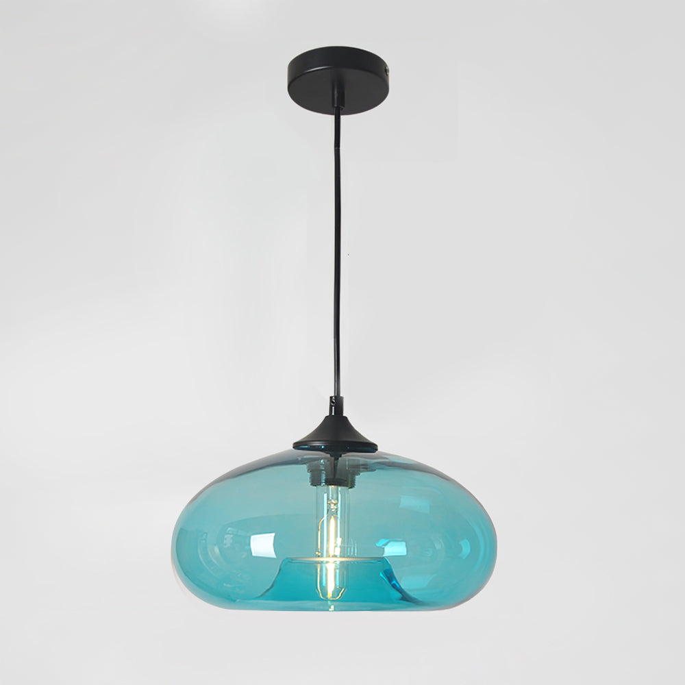 LED Glass Pendant Lamp - Modern Clear Fixture for Kitchen Island & Dining Room Lighting