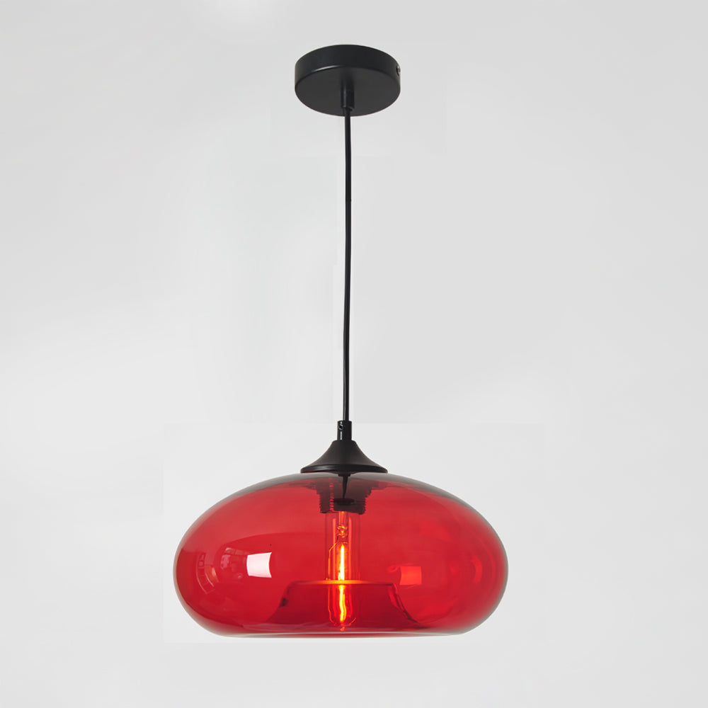 LED Glass Pendant Lamp - Modern Hanging Light Fixture - Adjustable for Kitchen Island & Dining Room
