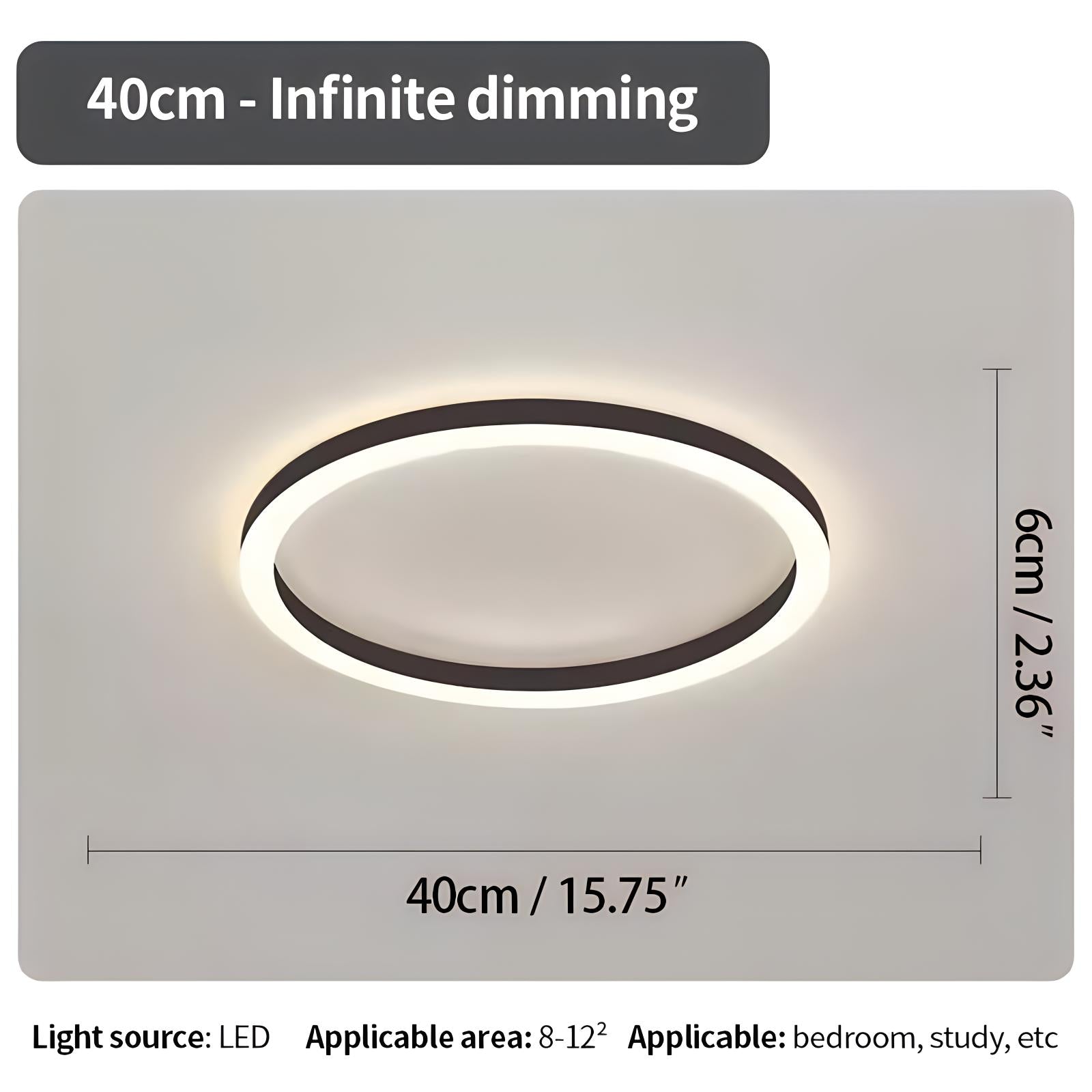 LED Circular Ceiling Lamp - Nordic Style Fixture for Bedroom Lighting & Home Decor