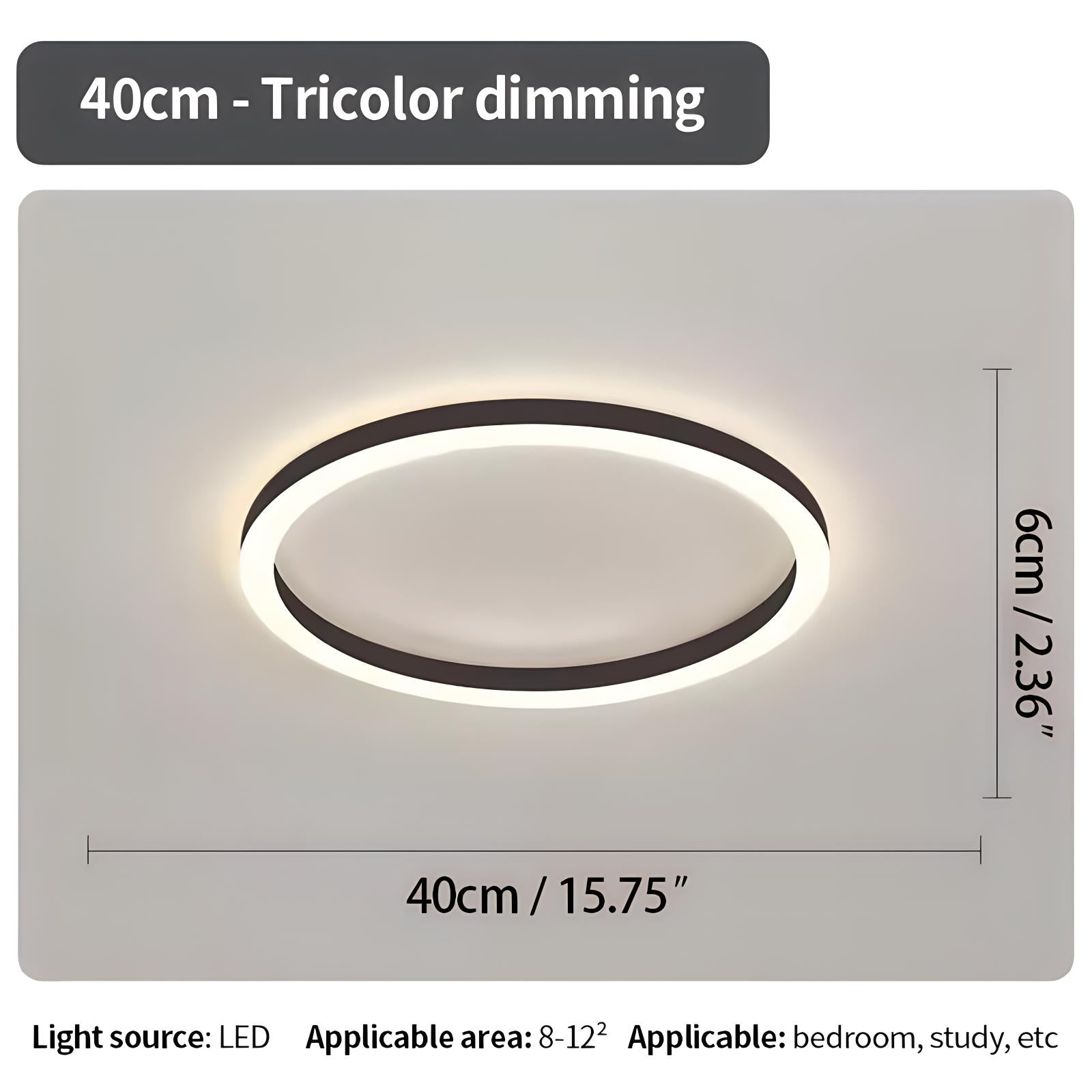 LED Circular Ceiling Lamp - Nordic Style Fixture for Bedroom Lighting & Home Decor