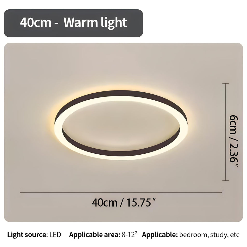 LED Circular Ceiling Lamp - Nordic Style Fixture for Bedroom Lighting & Home Decor