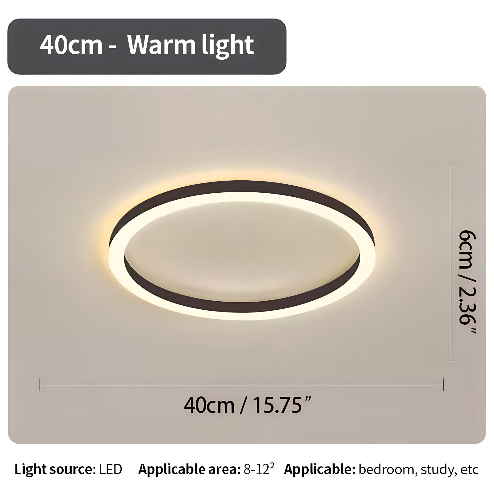 LED Circular Ceiling Lamp - Nordic Style Fixture for Bedroom Lighting & Home Decor