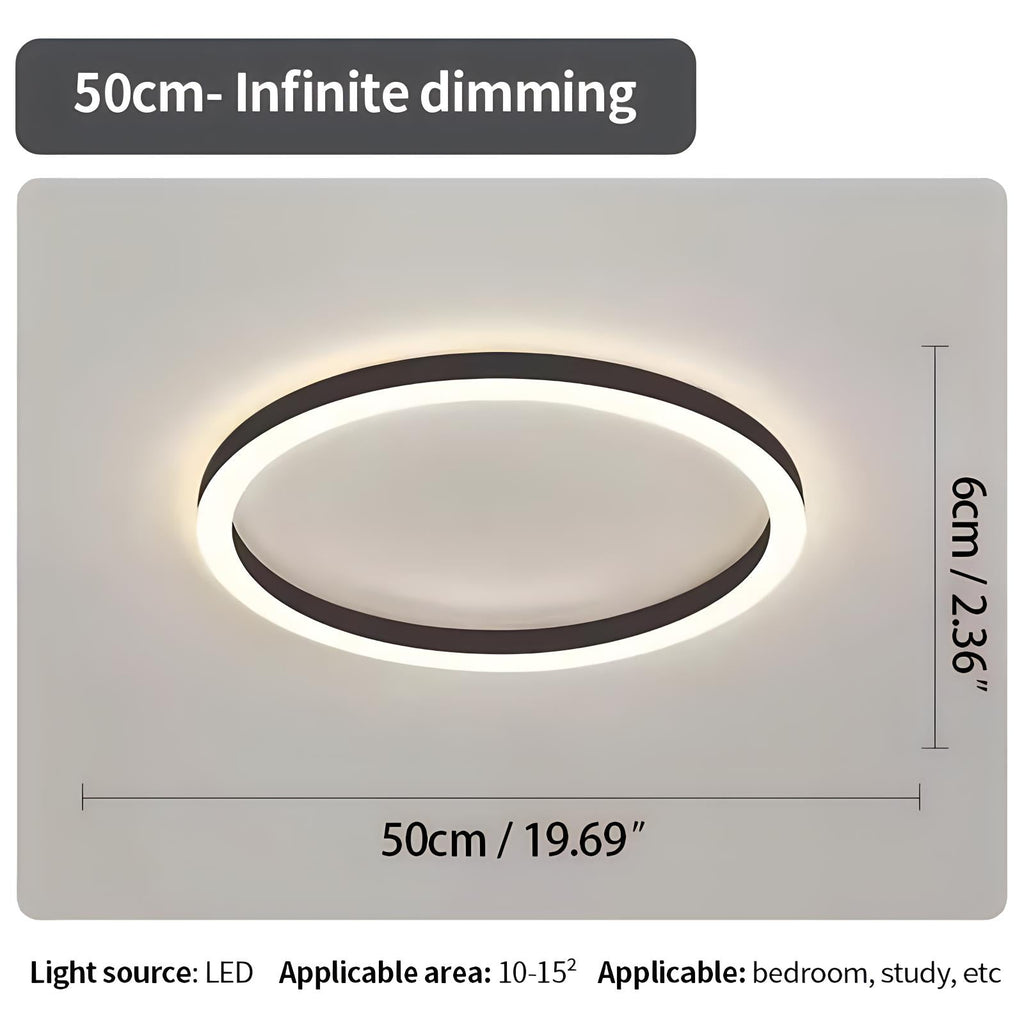 LED Circular Ceiling Lamp - Nordic Style Fixture for Bedroom Lighting & Home Decor