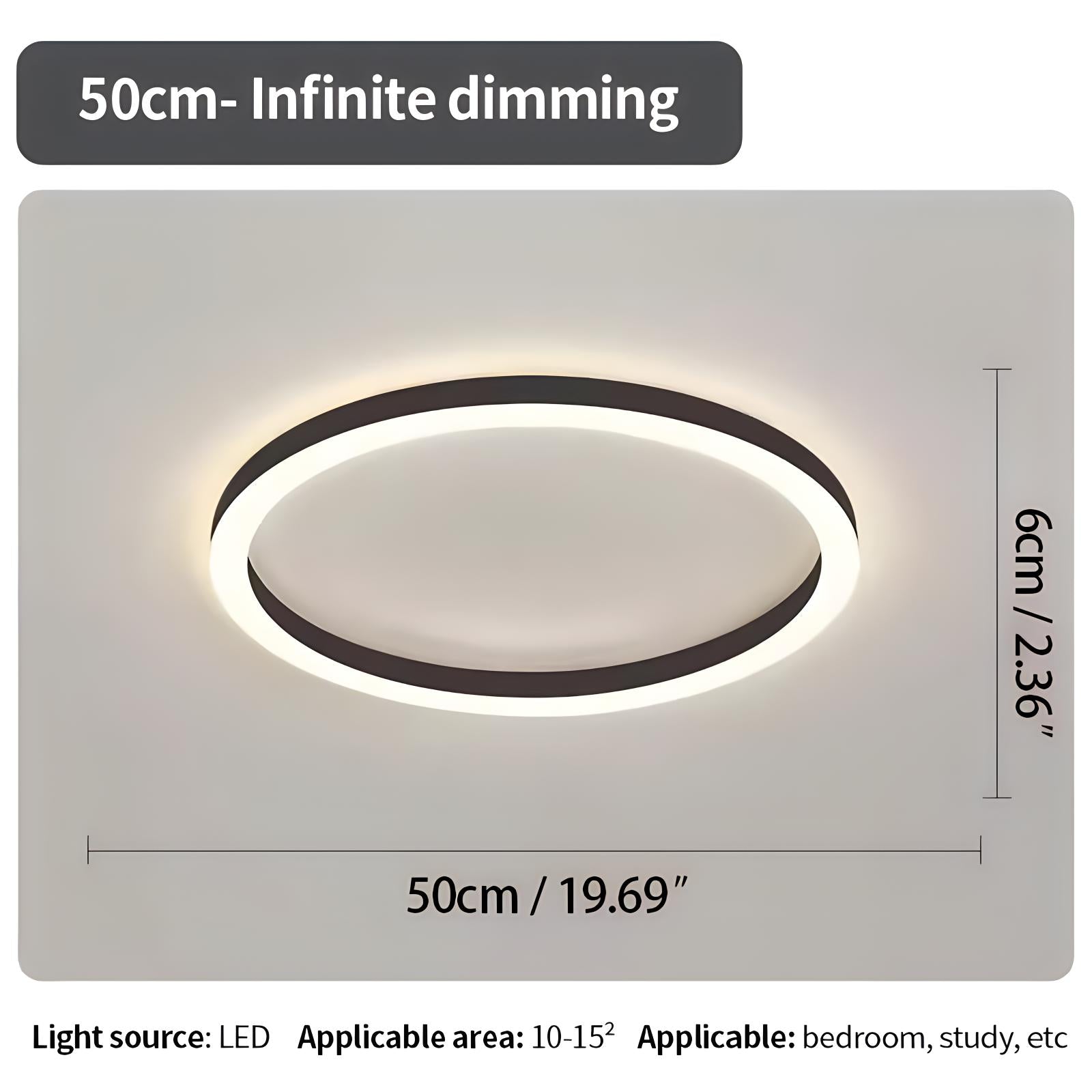 LED Circular Ceiling Lamp - Nordic Style Fixture for Bedroom Lighting & Home Decor