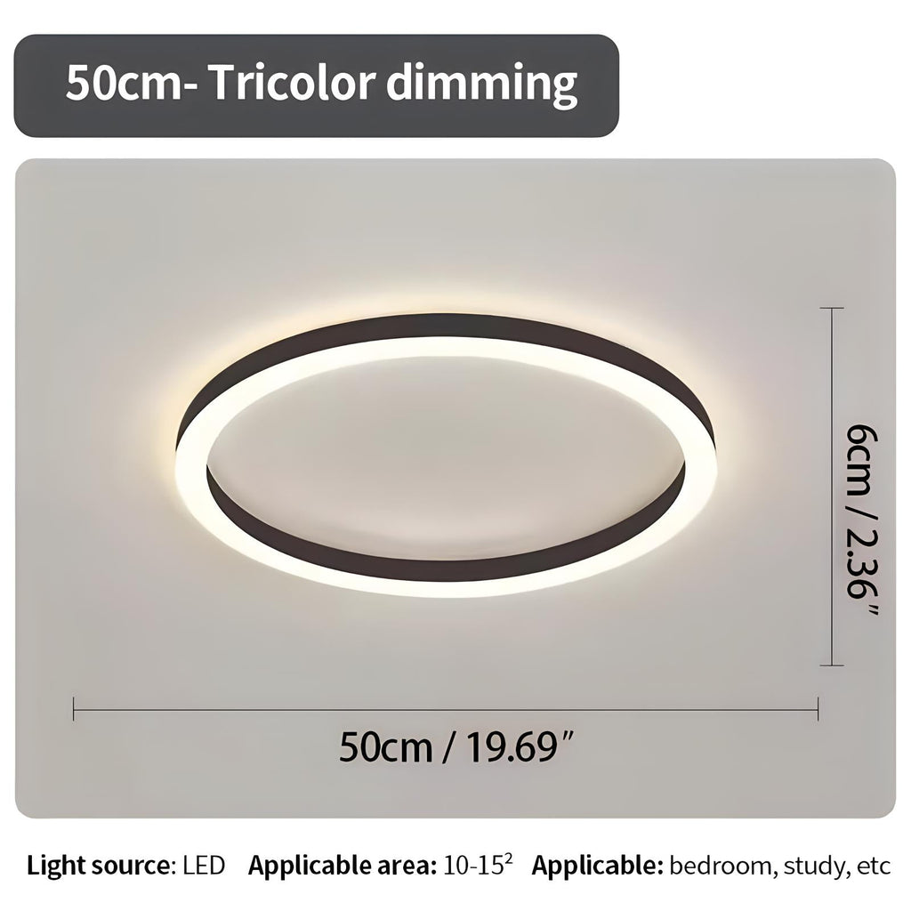 LED Circular Ceiling Lamp - Nordic Style Fixture for Bedroom Lighting & Home Decor