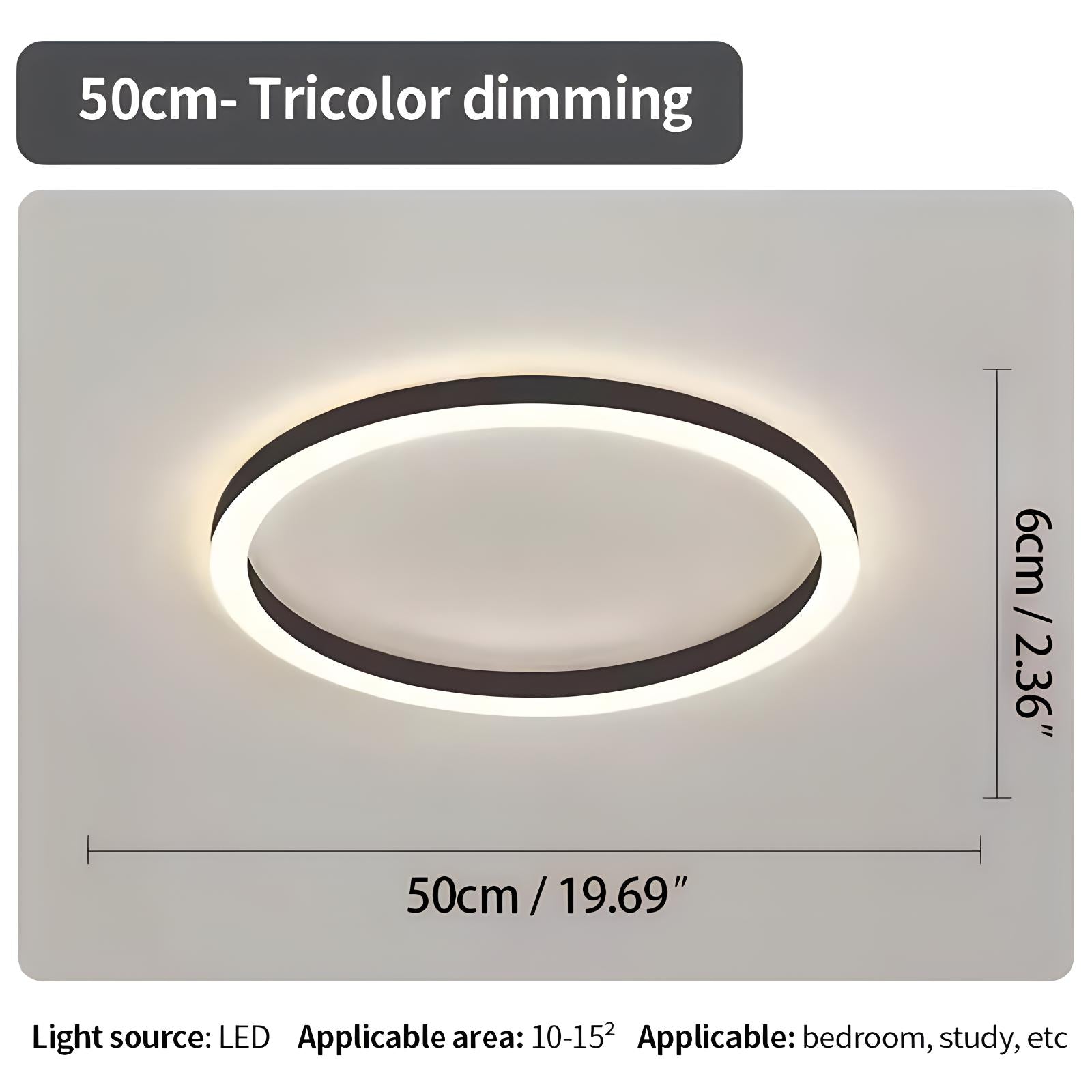 LED Circular Ceiling Lamp - Nordic Style Fixture for Bedroom Lighting & Home Decor