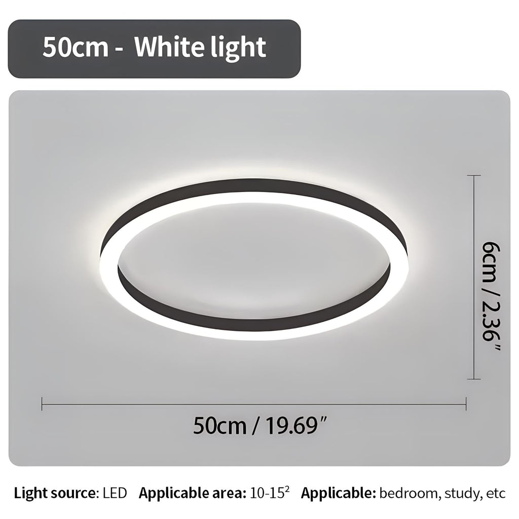 LED Circular Ceiling Lamp - Nordic Style Fixture for Bedroom Lighting & Home Decor
