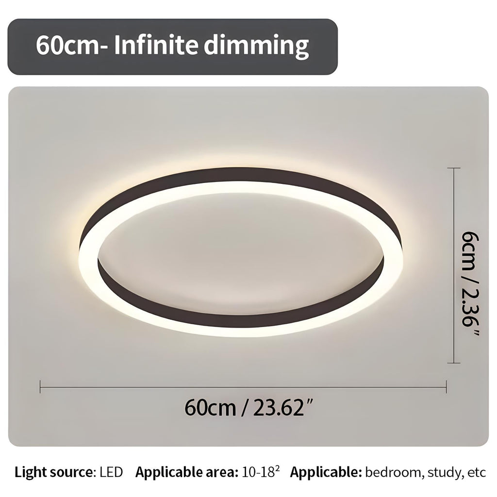 LED Circular Ceiling Lamp - Nordic Style Fixture for Bedroom Lighting & Home Decor