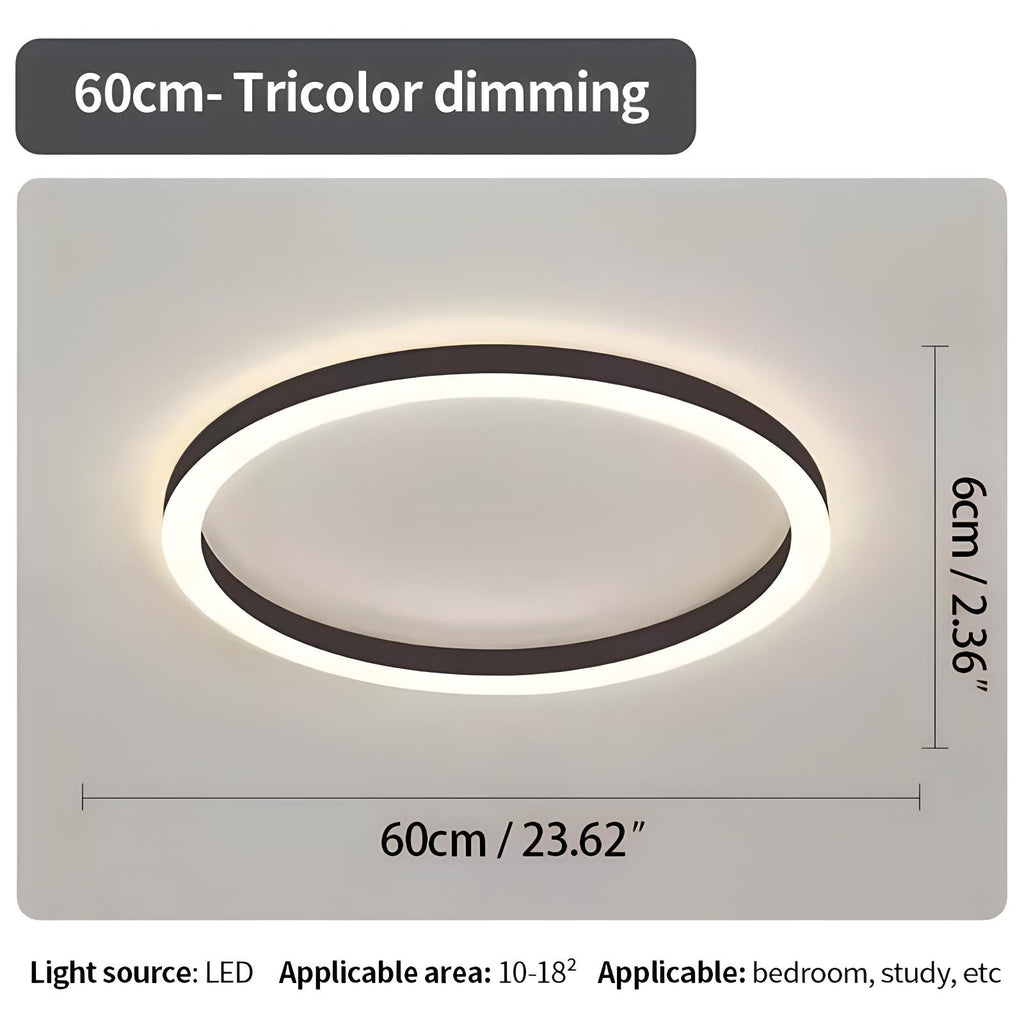 LED Circular Ceiling Lamp - Nordic Style Fixture for Bedroom Lighting & Home Decor
