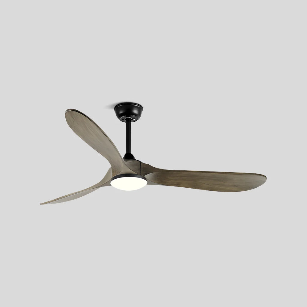 Nordic Solid Wood Ceiling Fan with Light Fixture for Living Room & Bedroom Use