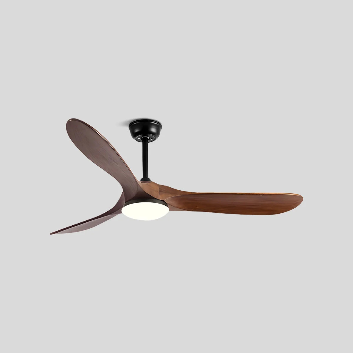 Nordic Solid Wood Ceiling Fan with Light Fixture for Living Room & Bedroom Use