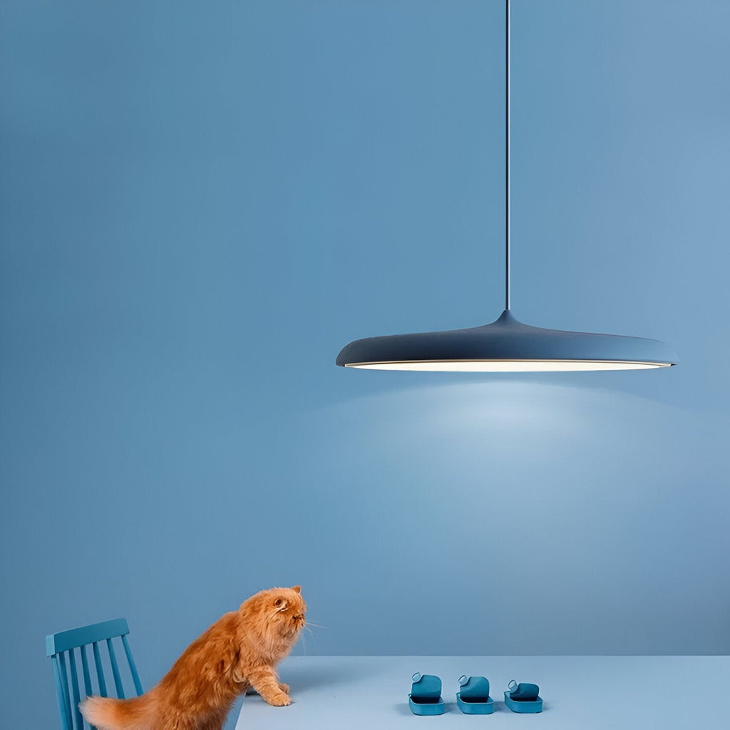 Modern Nordic Flying Saucer Pendant Light Fixture for Kitchen Island, Dining Table & Living Room Decor