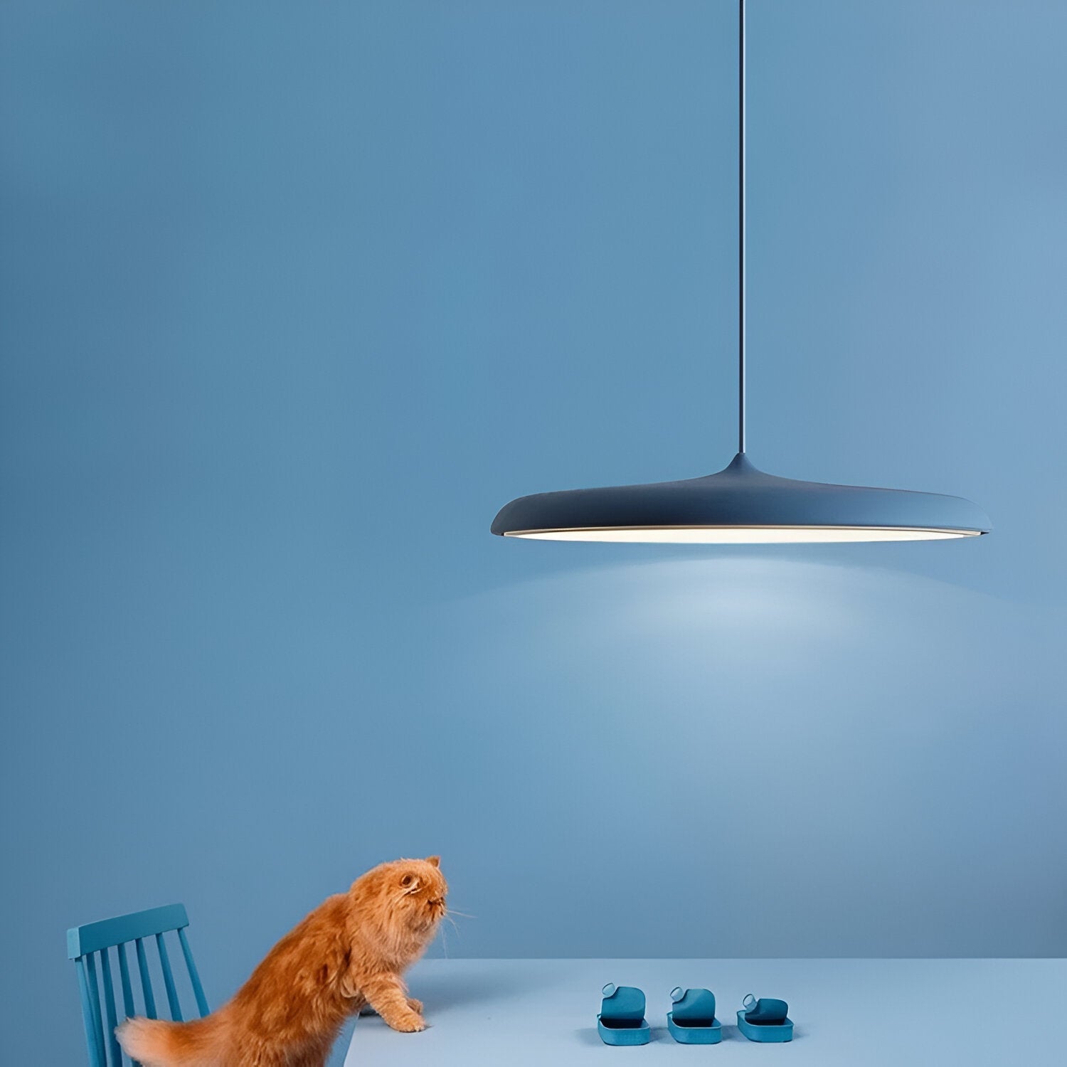 Modern Nordic Flying Saucer Pendant Light Fixture for Kitchen Island, Dining Table & Living Room Decor