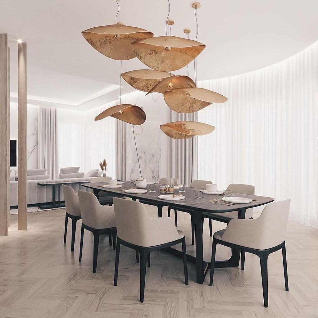 Hammered Pendant Light Fixture - Rustic Metal Hanging Lamp for Kitchen Island & Dining Room