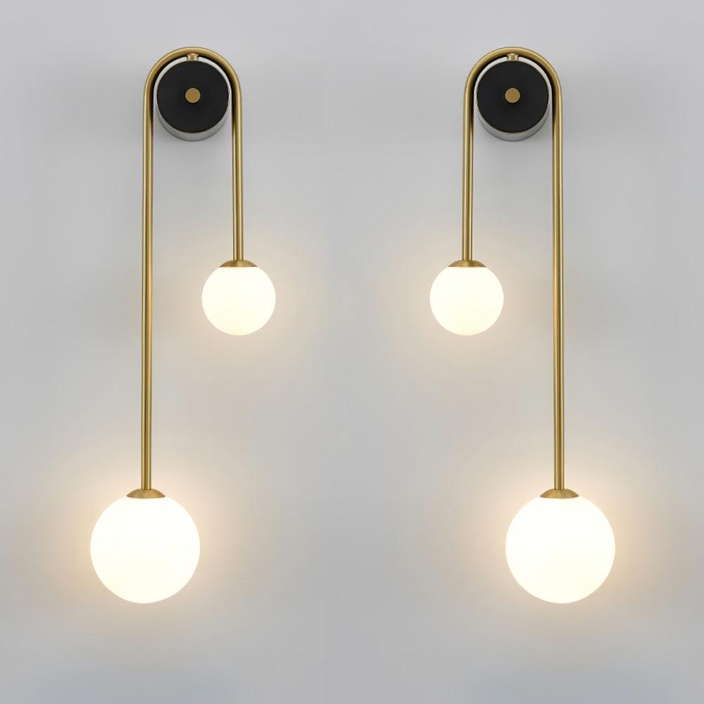 Brass Arc Wall Light Fixture - Adjustable Sconce for Living Room & Bedroom Lighting