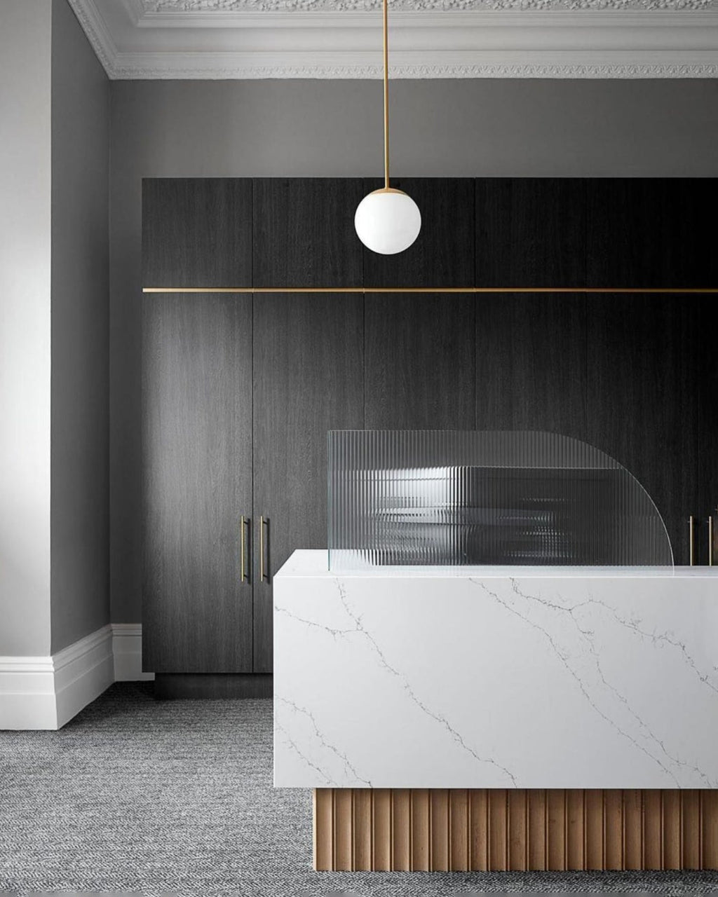 Brass Pendant Lamp - Modern Architectural Design for Dining Room & Kitchen Lighting