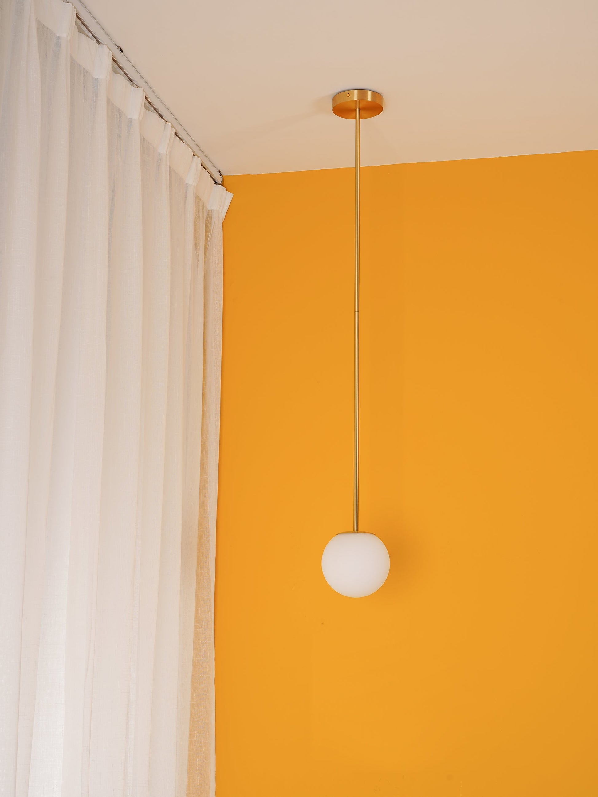 Brass Pendant Lamp - Modern Architectural Design for Dining Room & Kitchen Lighting