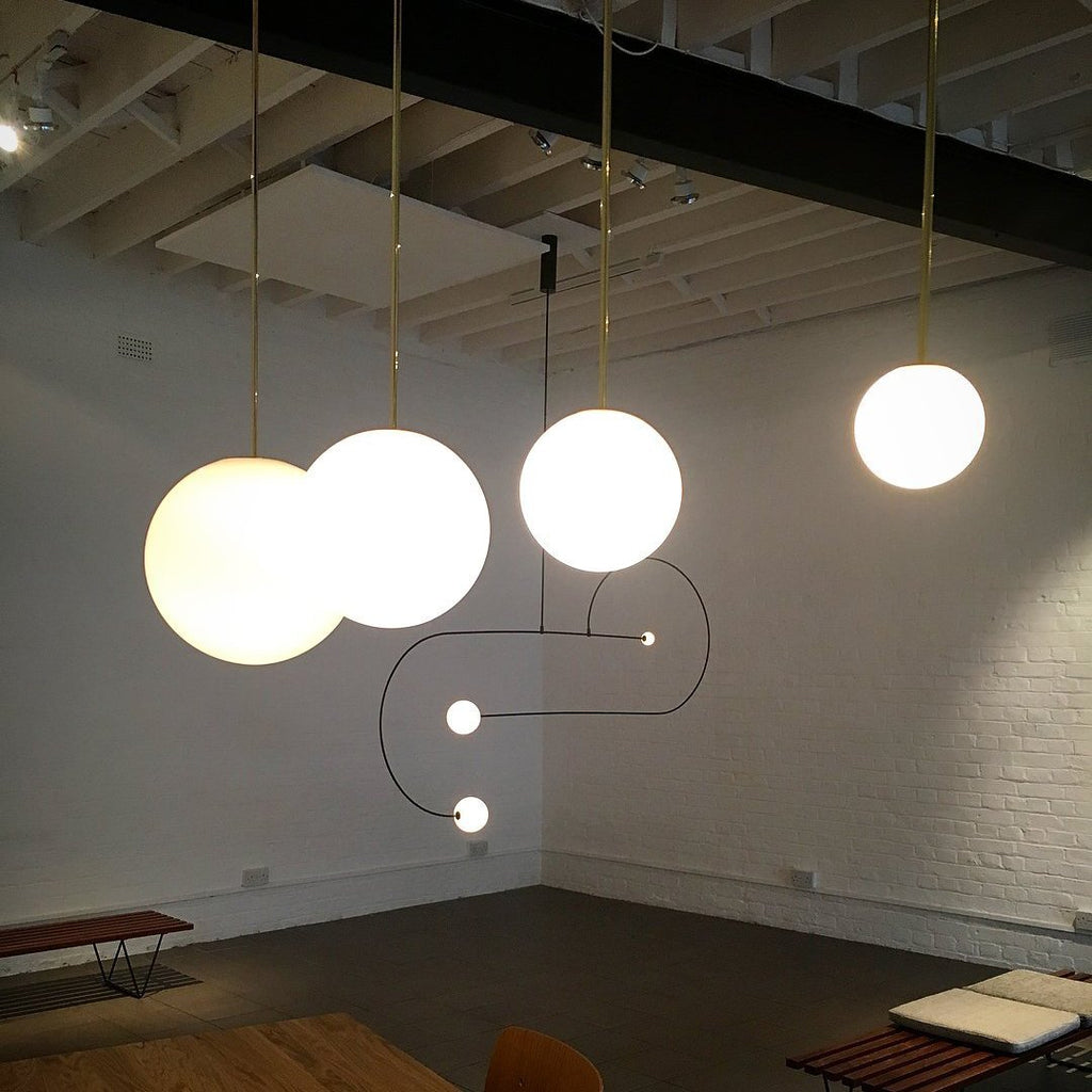 Brass Pendant Lamp - Modern Architectural Design for Dining Room & Kitchen Lighting