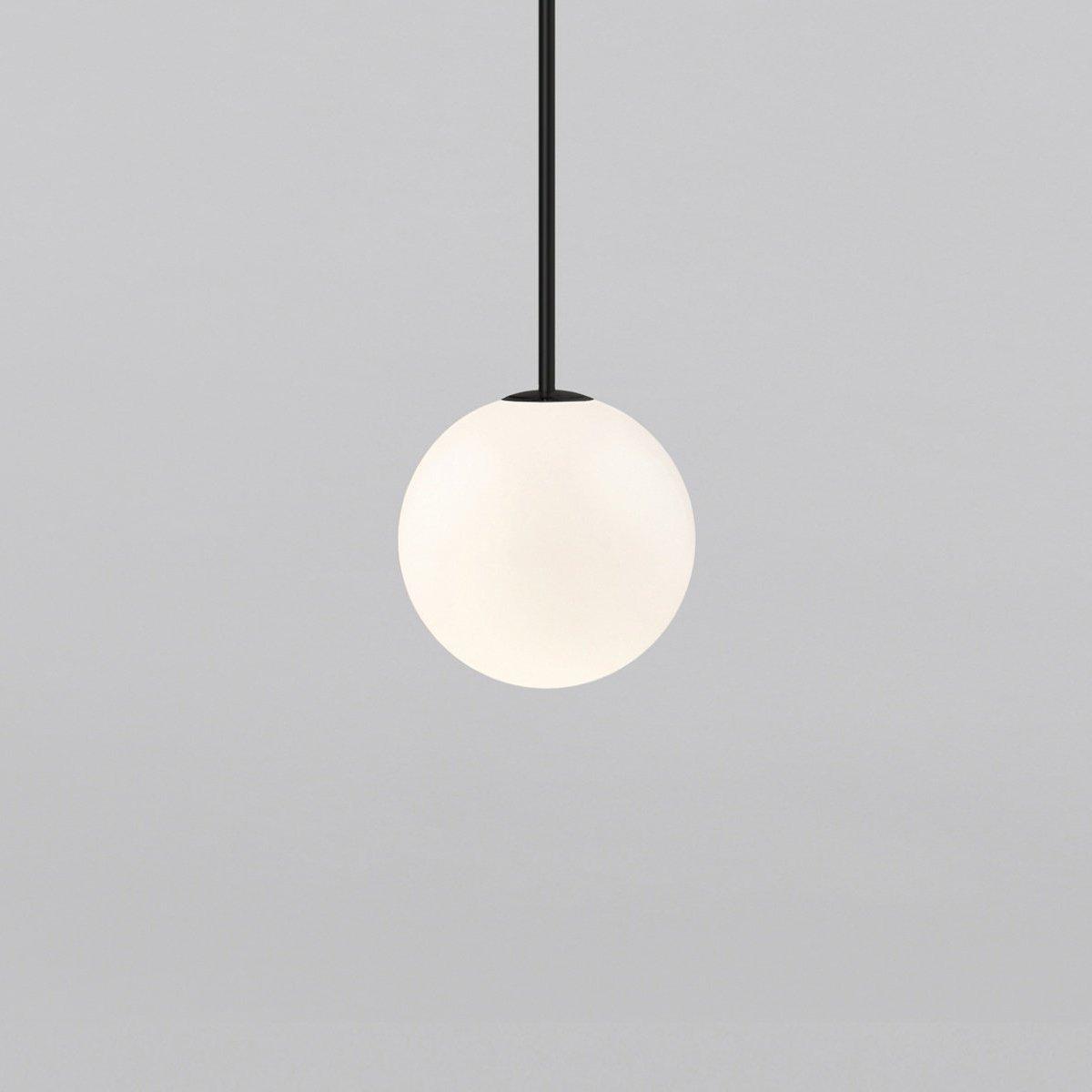 Brass Pendant Lamp | Mouth-Blown Opal Glass, Adjustable Height & Ideal for Modern Indoor Spaces